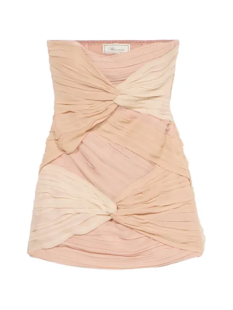 Blumarine knotted-detail mini dress Pink 4A420A