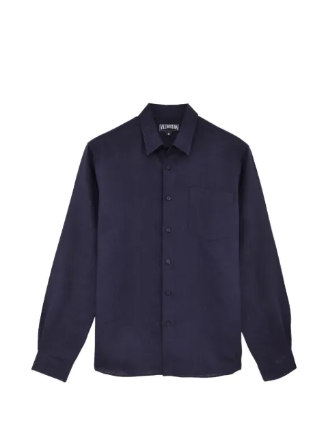 Vilebrequin chest-pocket linen shirt Blue CRSD3U00