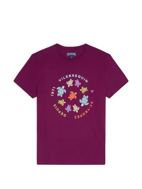 Vilebrequin round-neck turtle-print T-shirt Purple THODP336