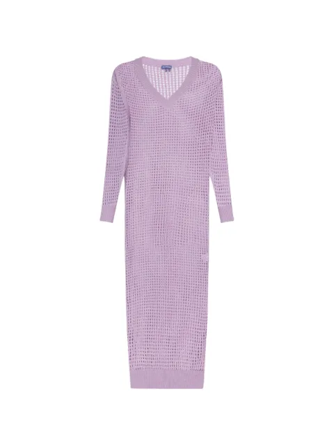 Vilebrequin crochet-knit long-sleeved dress Purple YSAE4S02