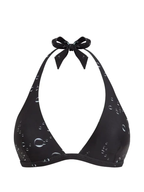 Vilebrequin bubble-print halterneck bikini top Black FLCEH131