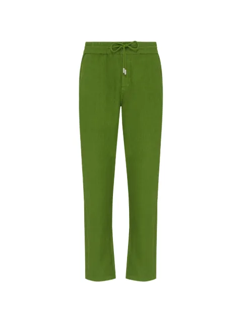 Vilebrequin drawstring-waist linen trousers Green PRCAU101