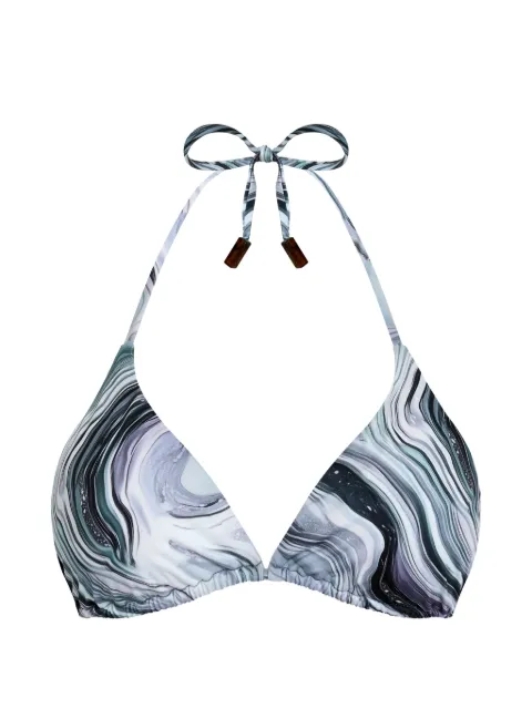 Vilebrequin Marble triangle-cup bikini top White FLEEH126