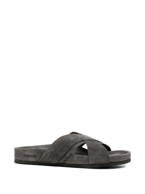 TOM FORD crisscross strap sandals Grey J1582LCL046N