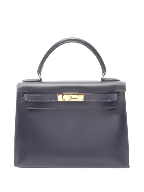 Hermès Pre-Owned 1998 Box Calf Kelly I Sellier 28 handbag Blue AHD7X27VVK4PCWG0