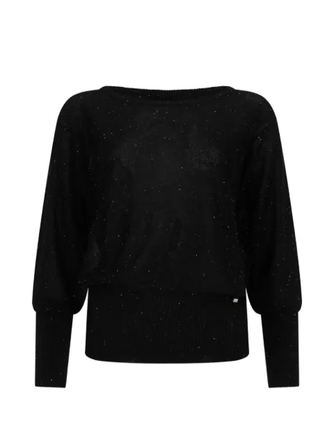 Herno metallic knitted top Blue MG000229D760899300