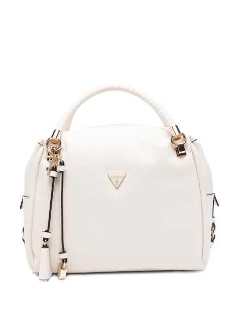 GUESS USA Danya tassel leather tote bag White BG991806