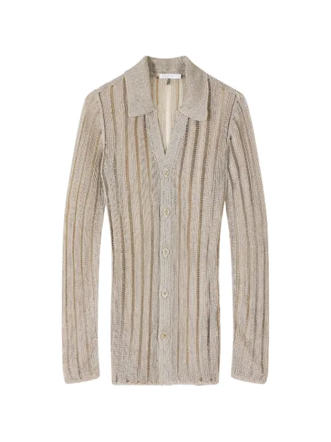 Patrizia Pepe long-sleeved knitted button top Neutrals 2K0375K328