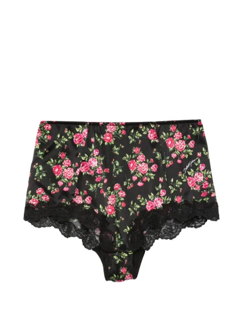 Dolce & Gabbana floral-print lace briefs Black O2E02TON0C2