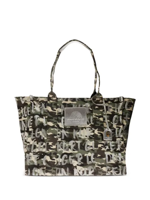 Kurt Geiger London camouflage-pattern tote bag Green SOUTHBANKLGSHOPPER