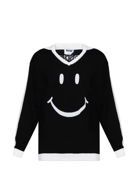 Moschino smiley-print sweater Black 261ZZA09020200
