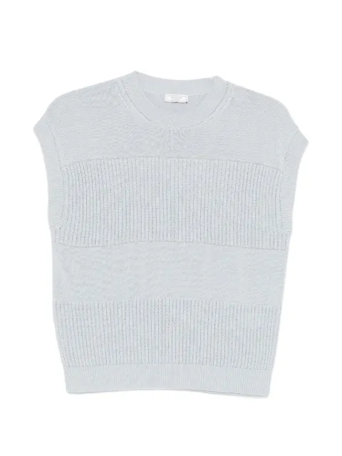 Peserico ribbed vest Blue S99138F0709056