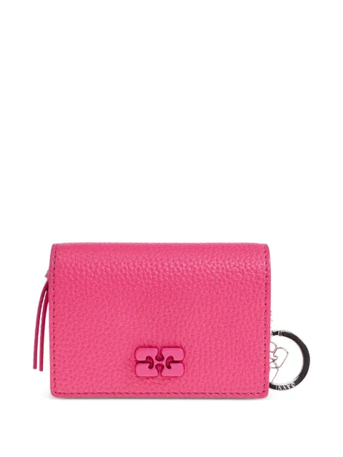 GANNI textured logo keyring Pink B3010243