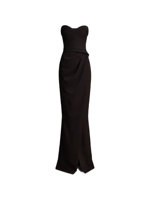 Gemy Maalouf strapless draped dress Black LPPF206286LD
