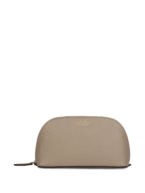 Smythson Panama zip-up make-up bag Neutrals 1204176