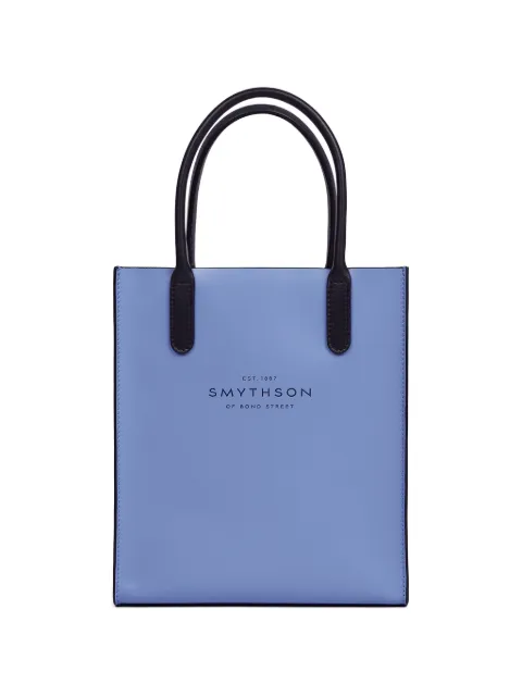 Smythson mini Kingly leather tote bag Blue 1205361