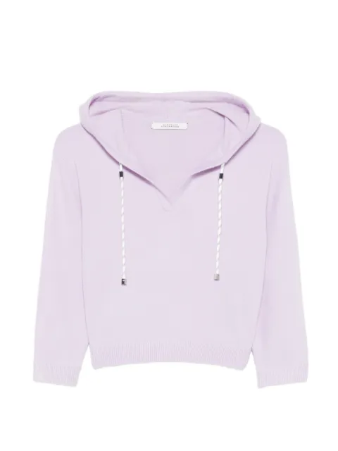 Dorothee Schumacher Modern Statements V-neck hoodie Purple 410602