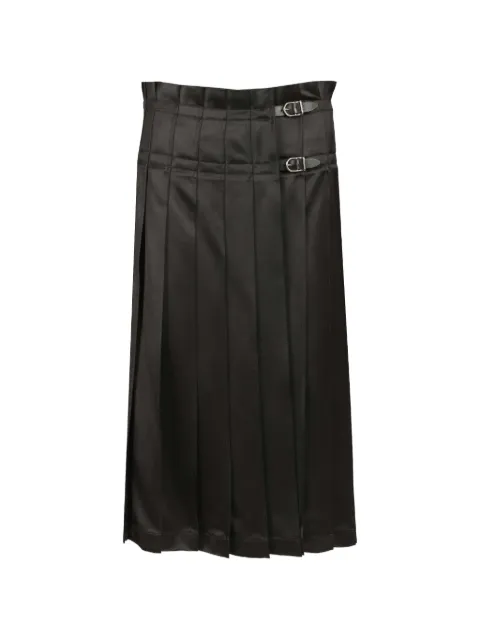Durazzi Milano pleated buckle skirt Black SS26SK01TT0070