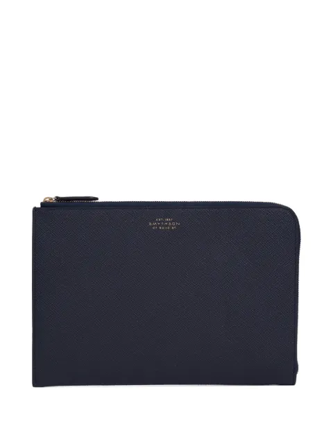 Smythson slim pouch Blue 1203079