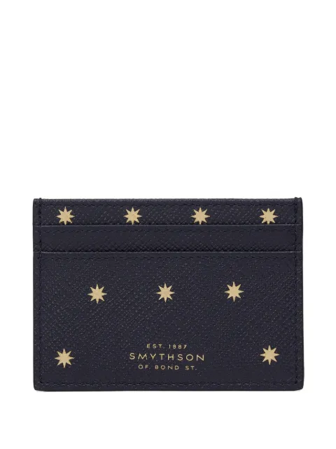 Smythson Panama stars cardholder Blue 1204129