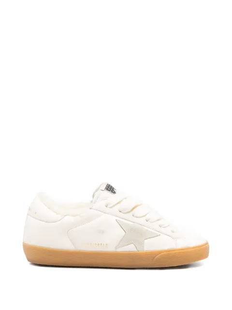 Golden Goose Super-Star in white nappa with suede star Neutrals GWF00828F006572