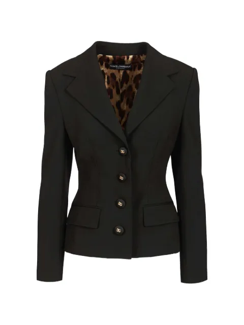 Dolce & Gabbana single-breasted button jacket Black F27ADTGDDPS