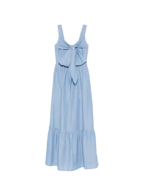 LIU JO long linen-blend dress Blue WA6428T4818