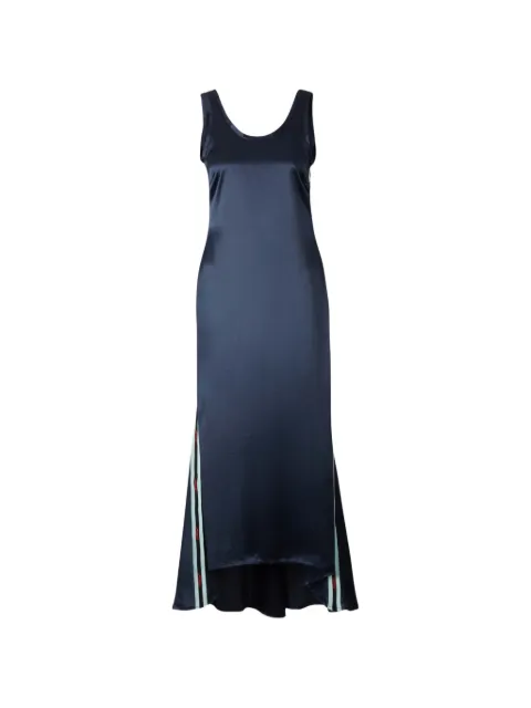 Off-White satin backless midi dress Blue 2DB56NS26FAB001