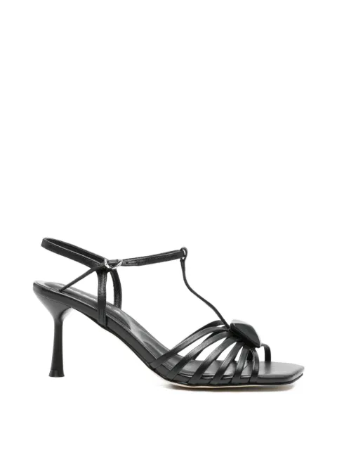 APEPAZZA Aster t-strap leather sandals Black S6ASTER02LEA