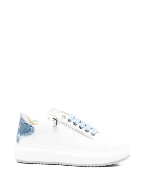 KEYS frayed leather sneakers White K11800