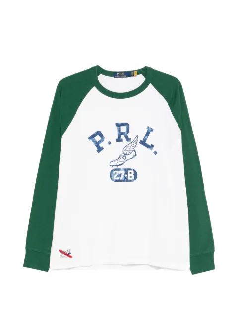 Polo Ralph Lauren custom slim fit jersey baseball T-Shirt White 710B13484001