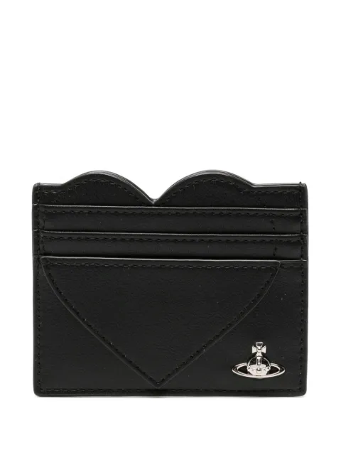 Vivienne Westwood heart-shaped Orb card holder Black 5403000MWS0026