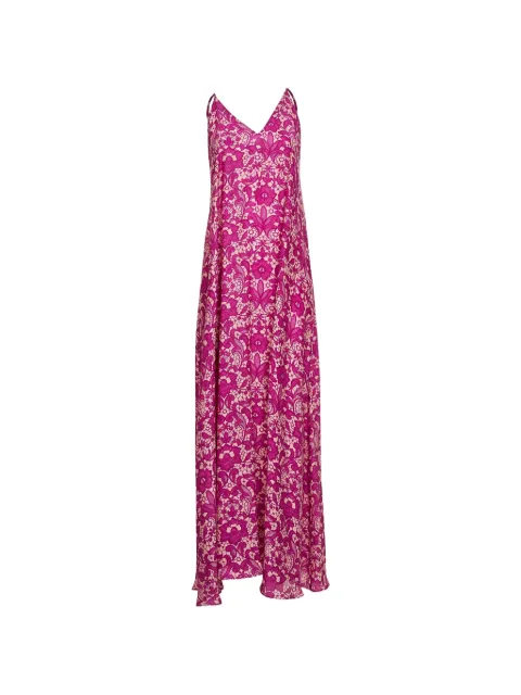 Gianluca Capannolo floral-print V-neck dress Pink 26EAL1216700ROSIE10312