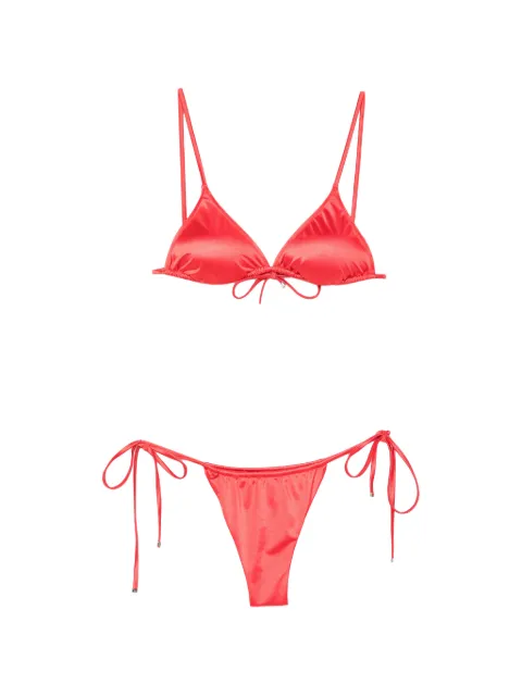 VENUJA tie-detail bikini Red BI001E