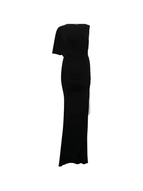 Roberto Cavalli asymmetric draped maxi dress Black WKT144LL006