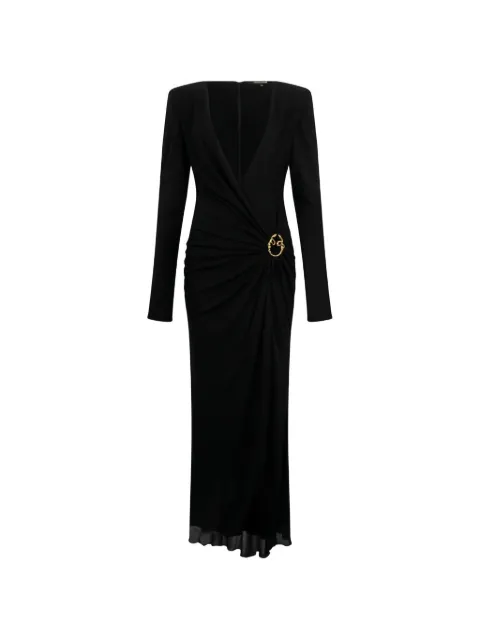 Roberto Cavalli draped long dress Black WKT127JE034