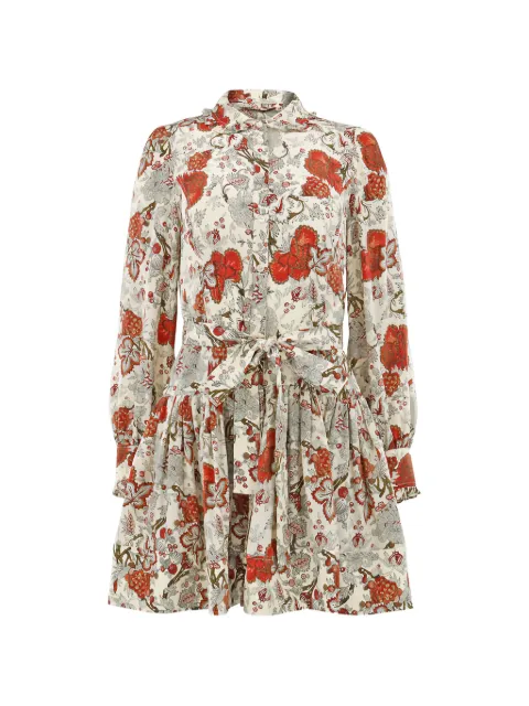 Ulla Johnson Simona floral ruffled mini dress Neutrals FA250120