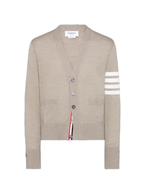 Thom Browne merino wool 4-Bar Classic V-neck cardigan Neutrals MKC002AY1014