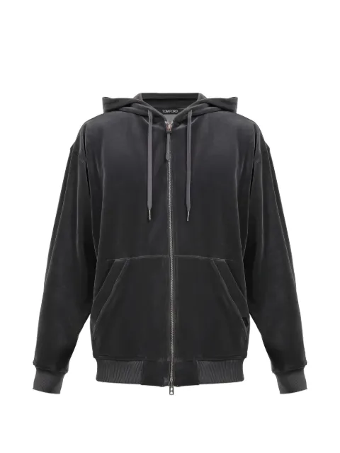 TOM FORD zip-up hoodie Grey JDL025JMC078