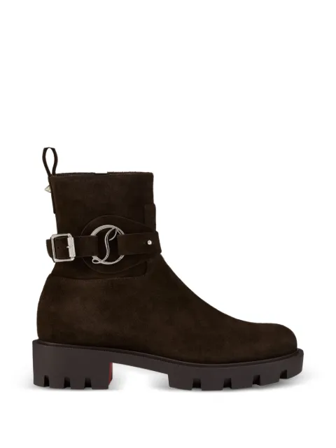 Christian Louboutin buckle strap boots Brown 12601477164