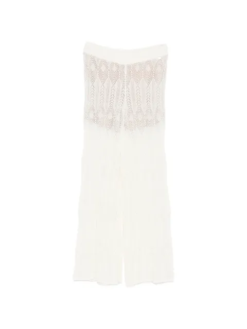 LIU JO openwork knit trousers White WA6334MS007