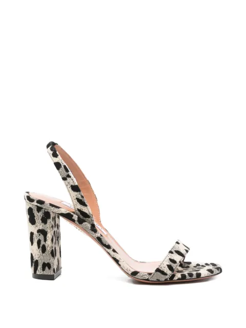 Aquazzura animal-print heeled sandals Neutrals SNBMIDS0SJQ