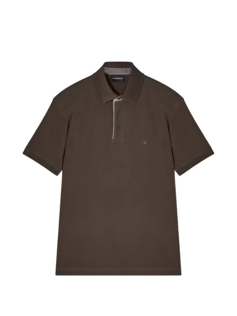 Emporio Armani logo-detail polo shirt Brown EM005251AF10497