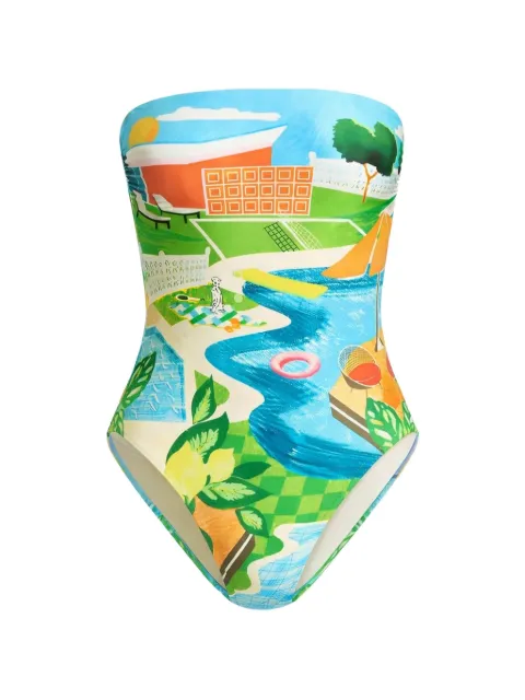 Seafolly bandeau swimsuit Blue 11117DD237