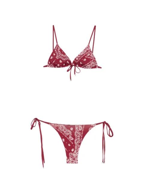 VENUJA paisley-print bikini Red BI009A