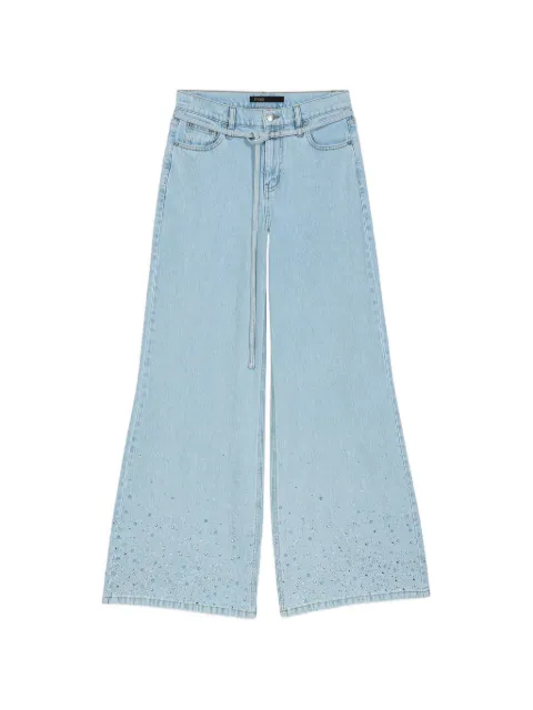 Maje wide-leg rhinestone jeans Blue MFPJE00797