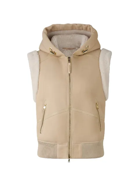 BOGNER hooded waistcoat Neutrals FINEL730