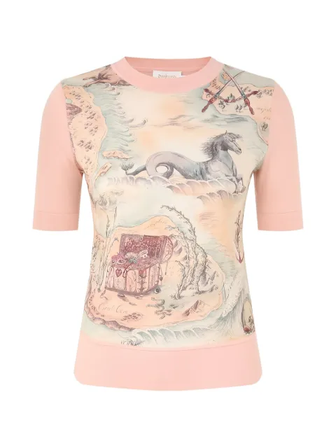 ZIMMERMANN Rebellion print short-sleeve T-shirt Pink 6624TC261