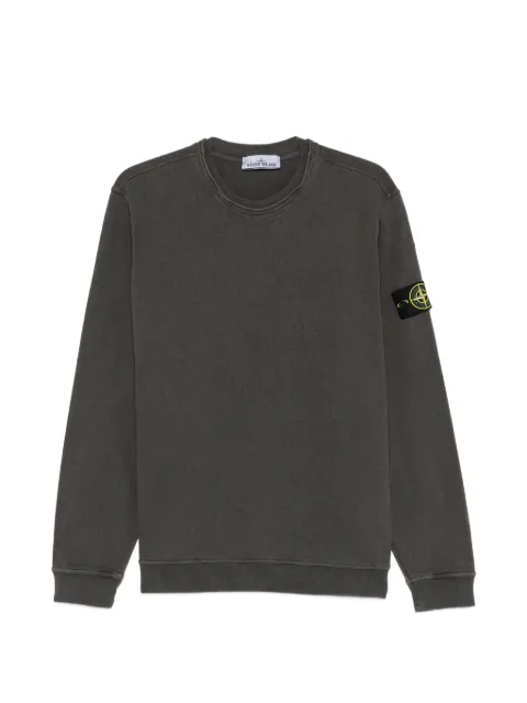 Stone Island logo-patch crew-neck sweatshirt Grey L1S156100034S0060