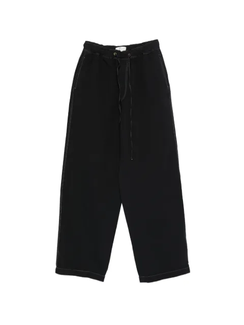 Studio Nicholson drawstring trousers Black SONNYSNM1311GARMENTDYELINEN
